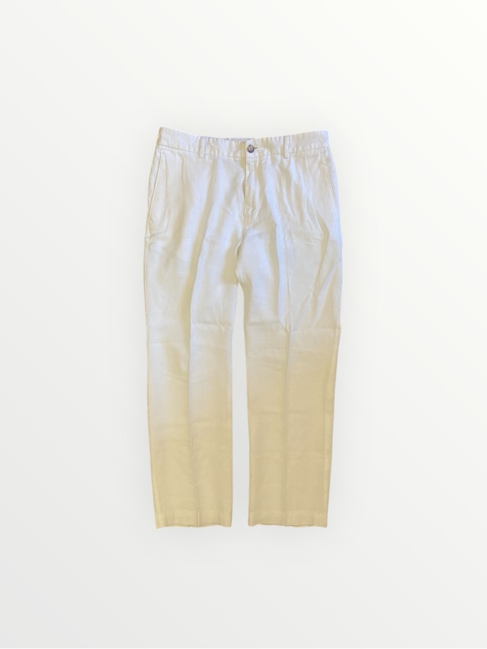 Black Brown 1826 Mens White Linen Pants Size 33